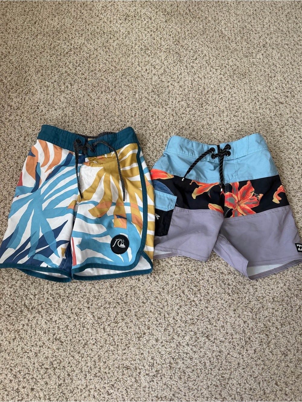 Billabong & Quiksilver Boys Swim Board Shorts 3T Bundle